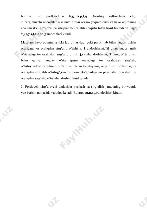 undosh tovushlar tasnifi. talaffuzi va imlosi - Page 5