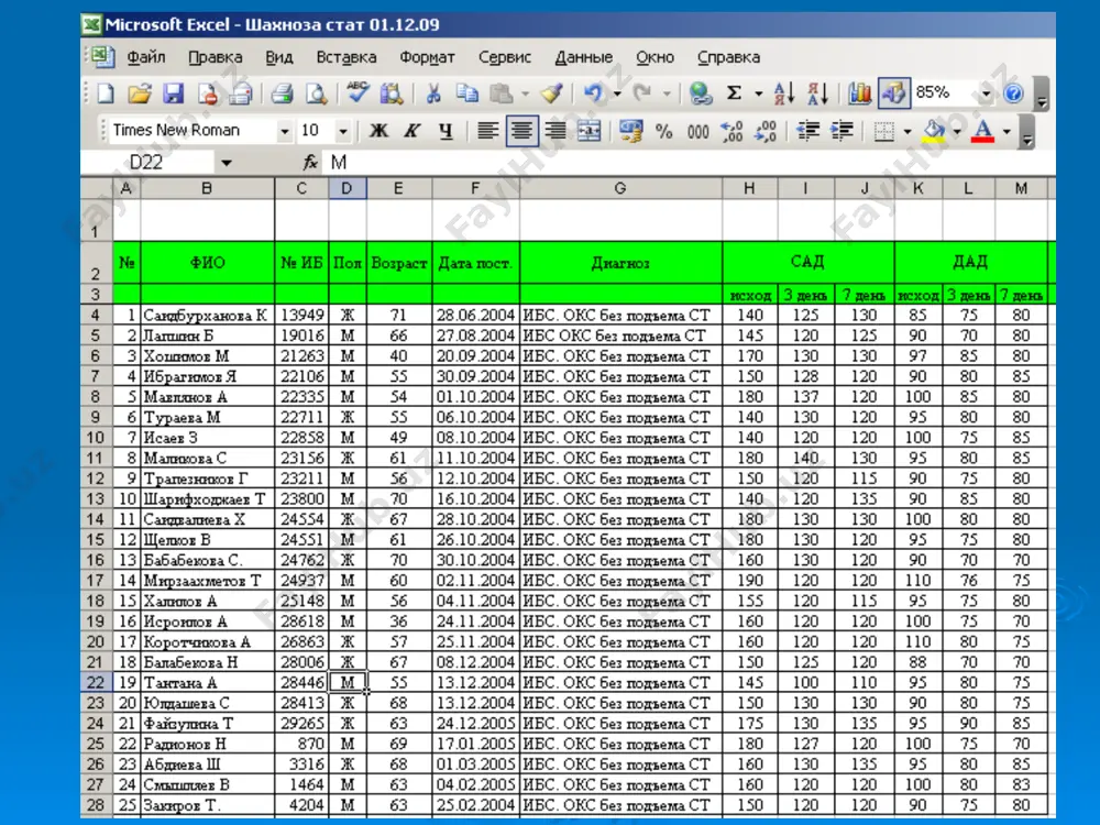 excel электрон жадвалли дастурида статистик қайта ишлаш - Page 2