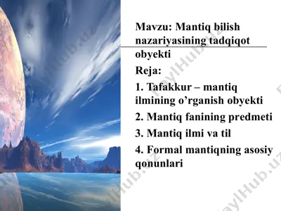 mantiq bilish nazariyasi — PPT