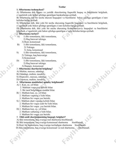 shartnoma tushunchasi — DOCX