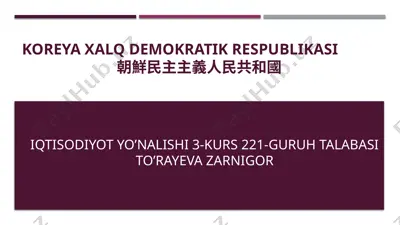 koreya xalq demokratik respublikasi — PPTX