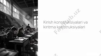 kirish konstruksiyalari va kiritma konstruksiyalari — PPTX