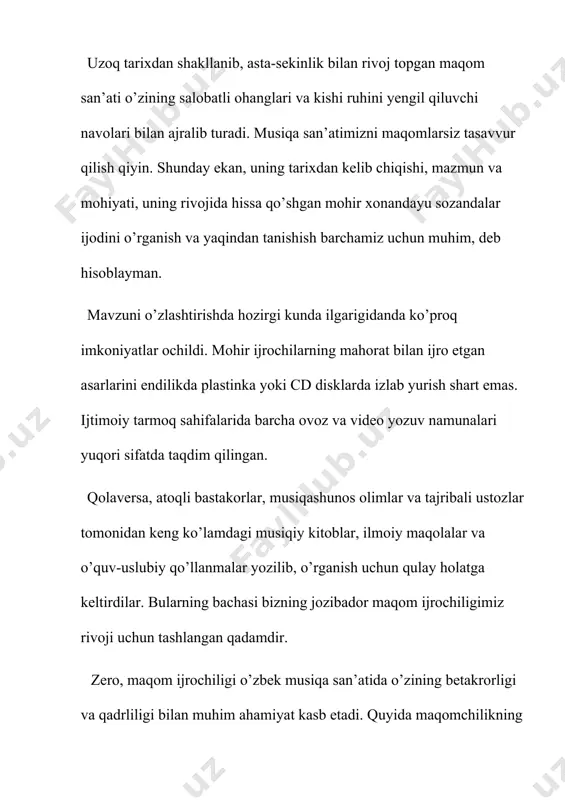 fi jalil bilan "navoiy astrobodda" (i. maxsumov, 1968) singari musiqali dramalarni yaratgan. u 1958-yilda b. zeydman, d. zokirov va t. sodiqovlar bilan birgalikda "zaynab va omon" operasining yozilishida ishtirok etgan. yunus rajabiy, shuningdek, "fabrika yallasi", "bizning davron", "mirzachoʻlda tuy", "oʻzbekiston", "yangrasin gulyor", "dugonalarga", "kadah", "koshki", "gul sochar", "judo", "raʼnolanmasun", "chapandoz", "kuygay" kabi qoʻshiq va ashulalar, "oʻyin bayoti", "oʻyin dugohi", "paxta" singari kuylarni yaratgan[footnoteref:2]. [2: www.ajdodlar.uz yunus rajabiy ijodiyoti sahifasi ] o’zbek maqomlari. shashmaqom nota to’plami yunus rajabiyning, ayniqsa, oʻzbek musiqa merosini toʻplashdagi xizmatlari katta. u 1935 yildan xalq, kuy va ashulalarini notaga yoza boshlagan. natijada yelena romanovskaya va ilyos akbarov tuzgan "oʻzbek xalq qoʻshiqlari" (1939) toʻplamidan yunus rajabiy notaga olgan 29 ta xalq musiqa namunasi urin olgan. 1955—59 yillarda yunus rajabiy 5 jildli "oʻzbek xalq musiqasi" (i. a. akbarov taxririda) to’plamini nashr ettirdi. unga mingga yaqin turli janrdagi oʻzbek (bir kancha tojik, uygʻur) kuy va ashulalari, buxoro shashmaqomi, fargʻona — …