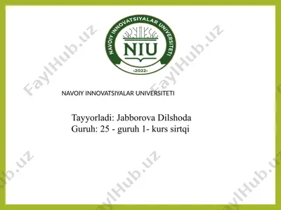 microsoft office word matn muharririda jadvallar va obyektlar bilan ishlash — PPTX