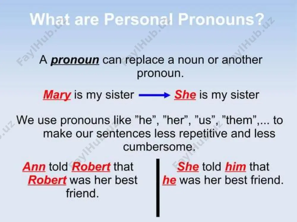 personal pronouns - Page 2