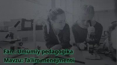 ta’lim menejmenti — PPTX