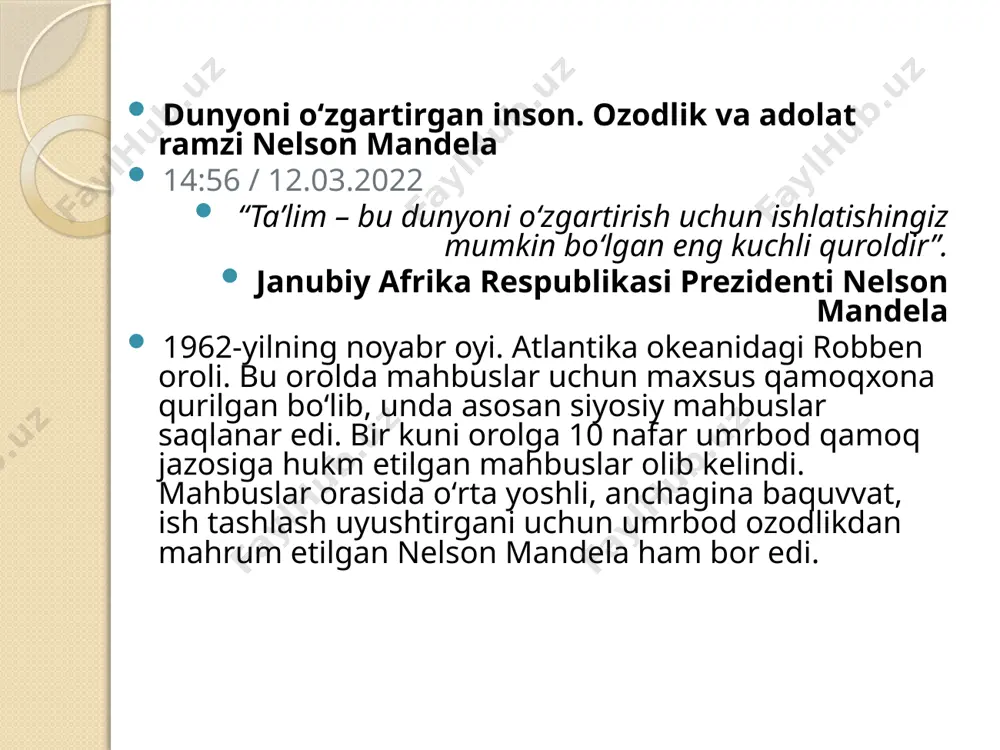 nelson mandela hayoti - Page 3