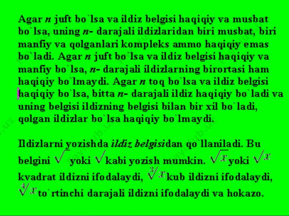 irratsiolnal ifodalarni ayniy almashrislar - Page 4