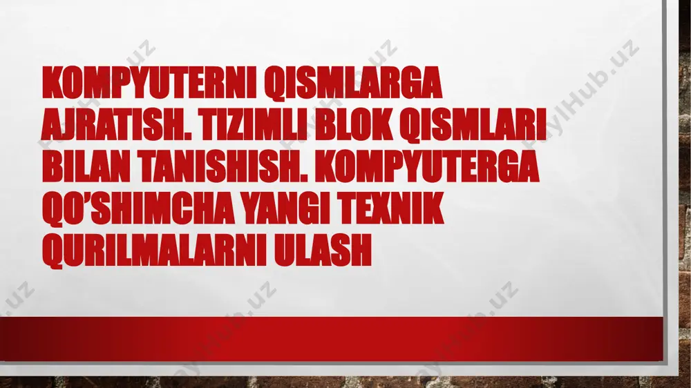 oprotsessor bilan ma ’lumot almashinadi. ichki qurilmalar bilan ma’lumot almashinuv uchun maxsus portlar hamda umumiy poitlar mavjud. umumiy portlar 2 xil bo'ladi: parallel (lpt1. lpt4) va ketma-ket (c0m1, ...,com3). parallel portlar kiritishchiqarishni ketma-ket portga nisbatan tezroq bajaradi. har bir poll o'zining shaxsiy manziliga va raqamiga ega bo'lib, ulaming umumiy soni 65536 taga yetadi. bios bios (basic input output system) - o ‘z tarkibidagi bir marta yozib qoldirilgan ma’lumotlar majmuasini saqlab turuvchi va alohida mikrosxema hisoblangan xotira turi hisoblanadi. odatda, bu xotiradagi ma’lumotlami uni ishlab chiquvchi korxona (firma) yozib qoldiradi. bu ma’lumotlar kompyuter elektr manbadan o'chirilgan holda ham saqlanadi va alohida mikroakkumlyatorli batareyalardan oziqlanadi. bu xotira turi faqat ma’lumotlami o'qish rejimida ishlaydi. shuning uchun bunday xotirada kompyuteming qurilmalarini tekshiruvchi test dastiirlar, operatsion tizimlaming yuklovchi dastur modullari saqlanadi. ona plata bilan tanishish, uning turini, imkoniyatlarini aniqlash kompyuterlarning ona plata arxitekturasi funksional jihatdan boyitilib va asosiy protsessorning unumdorligi oshishi bilan doimiy ravishda mukammallashtirib …