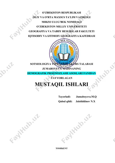 qoraqalpog'iston respublikasi aholisining demografik rivojlanish jarayonlari — DOCX