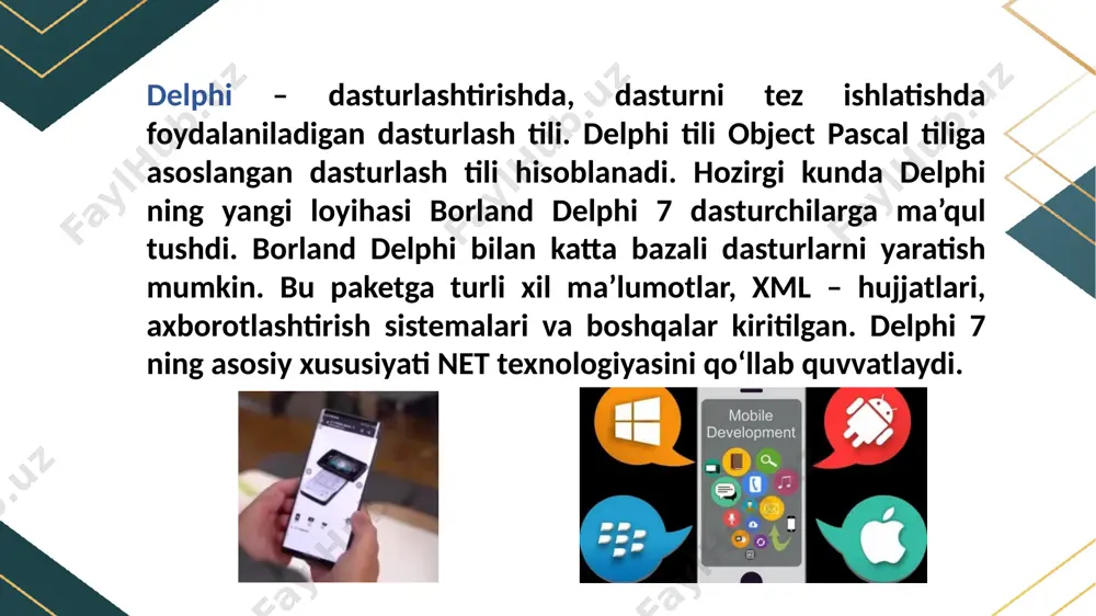 delphi tilida mobil ilova yaratish - Page 5