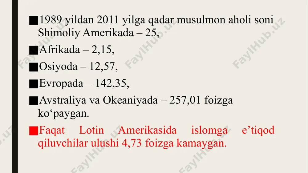 шини амалга ошириш орқали ҳокимиятни қўлга киритиш ва халифаликка асосланган тузумни ўрнатиш сохта салафийларнинг асосий мақсади ҳисобланади. bahoiylik va qodiyoniylik harakatlari. bahoiylik – xix asrda eronda bobiylik yo‘nalishi zamirida vujudga kelgan diniy yo‘nalish. sherozlik sayid ali muhammad (1819-1850) 1844 yilda bob (arabcha "eshik"), ya'ni yangi davrga "eshik" nomini olib, yaqin orada "xudo elchisi"ning namoyon bo‘lishi, kishilarga yangi davrning asosiy qonunlari va nizomlarini in'om etishini targ‘ib qila boshlagan. bobning yirik izdoshlaridan biri mirza husayn ali nuriy (1817-1892) 1863 yilda bob bashorat etib ketgan xudoning elchisi uning o‘zi ekanini e'lon qiladi va bahoulloh, ya'ni "allohning jilosi" nomini oladi. ushbu yo‘nalishnning nomi ham bahoullohning nomidan olingan. yo‘nalish asoschisi o‘ziga islom dini e'tiqodiga ko‘ra, olamlarning yaratuvchisi bo‘lgan "allohning jilosi" nomini qabul qilgan bo‘lsa-da, bahoiylar aqidasiga ko‘ra, bahoiylik mustaqil din, u biror bir dindan ajralib chiqqan sekta ham, mazhab ham emas, deb hisoblanadi. bahoiylik hindiston, uganda, keniya, eron, misr, aqsh, kanada kabi qator mamlakatlarda tarqalgan. …