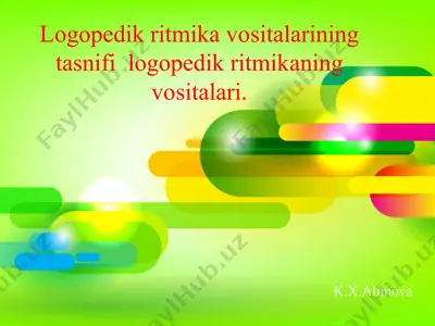 logopedik ritmikaning vositalari — PPT