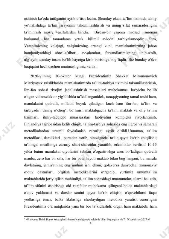 shimizni, dunyoqarashimizni sekinlashtirib, toʻxtatib qoʻyadi. ayniqsa bugungi globallashuv, texnologik taraqqiyot davrida ta’lim berishda an’anaviy dars usullari bilan uygʻunlikda zamonaviy interfaol metodlar orqali dars oʻtishning ahamiyati yuqoriroqdir. hozirgi zamon mahoratli pedagogi qanday boʻlishi lozim? – degan savolga ushbu maqolada javob olish mumkin. avvalo, bugungi kun pedagogi zamonaviy bilimlar, ilgʻor tajribalar hamda pedagogic mahoratni yuqori darajada egallaganligi, pedagogik izlanish vazifasiga mos tadqiqotlar metodlari majmuasini shakllantira olishi, nazariy tadqiqot va amaliy tajriba-sinov ishlarini oʻtkazish malakasiga ega boʻlishi, oʻqitadigan oʻquv fanidan oʻquv dasturi, dts, darsliklar va oʻquv-metodik qoʻllanmalar, elektron darsliklarni yarata olishi va amalda qoʻllay olishi lozim. abdurahmon jomiy oʻz asarlarida pedagog foaliyatiga quyidagicha ta’rif beradilar: ‘‘muallim bilimli, aqlli, adolatli, oʻzida butun yuksak fazilatlarni mujassamlashtirgan boʻlishi kerak. oʻzini nomunosib tutgan odam hech vaqt bolalarga bilim va odob bera olmaydi’’. rivojlangan davlatlarning ta’lim-tarbiya sohasidagi yutuqlaridan oʻrnak olgan holda milliyligimizga, sharqona hayot tarzimizga moslab yangiliklar, jozibadorliklar kiritishimiz bugunimiz va ertamiz uchun judayam muhimdir. kerak boʻlsa, nazariy …