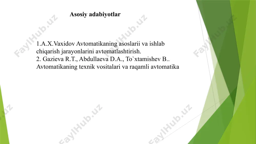 oyiha” bosqichida yaratiladi va ular tizimni va avtomatlashtirish sxemasini loyihalash uchun printsipial asos hisoblanadi. oddiy ob’yektlar uchun strukturaviy sxemalarni yaratmaslikka ham ruxsat beriladi va bu holda loyihaning ish bayonida boshqarish strukturasi to‘g‘risida ma’lumotlar keltiriladi. printsipial sxemalar printsipial elektr sxemalar funktsional sxemalar asosida ishlab chiqiladigan loyiha hujjati boʼlib, elektr elementlarning toʼliq tarkibi va ular orasidagi aloqalar xamda sxemaning ish tartibi xaqida toʼliq tushunchalar beradi. printsipial elektr sxemalarni bajarishda birinchi navbatda quyidagi meʼyoriy hujjatlardan foydalaniladi; «sxemalar. koʼrinishlari va turlari : bajarish uchun umumiy talablar»: «elektr sxemalarni bajarish qoidalari» «raqamli hisoblash texnikasi elektr sxemalarini bajarish qoidalari. umumiy holda avtomatlashtirishning printsipial elektr sxemalari quyidagilardan tashkil topadi: ­elementlarning va ular orasidagi aloqalarning shartli belgilari; -tushuntirish yozuvlari; -berilgan sxemaning boshqa sxemalarda ishlatiluvchi qismi xamda boshqa sxemalarning elementlari; -koʼp pozitsiyali qurilmalar kontaktlarini almashlab-ulagichlarning diagrammalari; -berilgan sxemada qoʼllanuvchi asboblar, avtomatlashtirish vositalarining roʼyxati; -berilgan sxemaga tegishli boʼlgan sxemalar; -umumiy tushunchalar, ilovalar.. printsipial sxemalarni bajarishda shartli grafik va harf raqamli …
