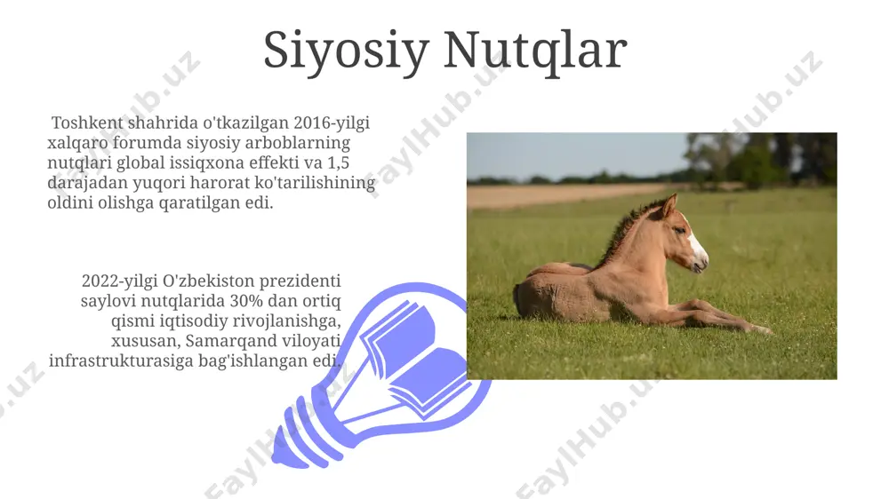 iperbolaning ta'siri, reklamalarda mahsulotlarga bo'lgan qiziqishni 50% ga oshirishi, shu bilan birga, aqshdagi siyosiy mitinglarda ko'pchilikni jalb qilishi isbotlangan. giperbola, 1000 dan ortiq she'r va hikoyalarda uchrab, o'quvchilarning xotirasida 2-3 marta kuchliroq ta'sir qoldiradi, masalan, buyuk britaniyaning adabiyotida. ta'rif va ma'no 01 02 18-asr oxiri va 19-asr boshlarida samarqandda yaratilgan lug'atlarda "ta'rif" va "ma'no" tushunchalariga 3 ta asosiy yondashuv mavjud bo'lgan. sales 1st qtr 2nd qtr 100 0 sales 1st qtr 2nd qtr 100 0 adabiyot o'zbekistonning samarqand shahrida joylashgan mirzo ulug'bek nomidagi milliy universiteti 500 dan ortiq adabiyotshunoslik bo'yicha kitoblarga ega bo'lgan katta kutubxonaga ega. 19-asrda buxoro amirligi hududida 20 dan ortiq adabiy majmualar va gazetalar nashr etilgan bo'lib, ular o'zbek adabiyotining rivojlanishiga sezilarli hissa qo'shgan. reklama toshkentdagi yirik reklama agentliklari 50 dan ortiq xodimlarni ish bilan ta’minlaydi va yiliga 10 million so‘mlikdan ortiq daromad keltiradi. samarqanddagi tarixiy joylarni reklama qilish uchun raqamli texnologiyalar va ijtimoiy tarmoqlar orqali 200 …