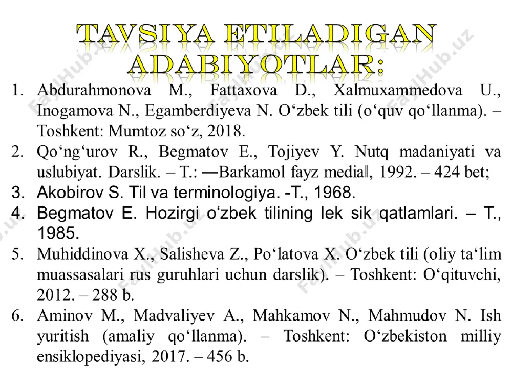 o‘zaro grammatik va mazmuniy bog‘lanishidan tashkil topgan mazmuniy yaxlitlikka ega bo‘lgan qo‘shma gaplarga nisbatan yirikroq yozma va og‘zaki nutq parchasidir. matnning eng kichik birligi gap hisoblanib, ular matn tarkibida ma’lum bog‘lovchi vositalar yordamida bog‘lanadi. ular quyidagilardan iborat: bog‘lovchilar, bog‘lovchi vazifasidagi ayrim so‘zlar, takroriy bo‘laklar, olmoshlar va sinonimlar. m.: karimjon a‘lo o‘qish va odobi bilan litseyda katta hurmatga ega. mikromatnni hosil qilishda takrorlar eng muhim vositadir. chunki u ham gaplarni bog‘lovchi vosita hisoblanadi, ham uslubiy bo‘yoqdorlik hosil qiladi. m.: olti oykim, she’r yozmayman, yuragim zada, olti oykim, o‘zgalarga tilayman omad.(a.o.) angladimki, olamda yurt tanho vatan tanho, band etgan hayolimni tengsiz shul chaman tanho.(a.o.) leksikografiyaning vazifa doirasiga quyidagilar kiradi: a) lug’at tuzish printsiplari va metodikasini ishlab chiqish; b) lug’at tiplari va turlarini aniqlash; v) lug’atshunoslarning ishini tashkil qilish; g) lug’at tuzish uchun asos bo’ladigan kartoteka fondini yaratish; d) lug’atchilik tarixini o’rganish; e) lug’at tuzish bilan shug’ullanish. lug’atlar ko’zlangan maqsadga ko’ra dastlab ikki …