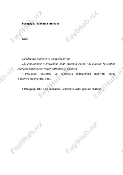 pedagogik muloqot — DOCX