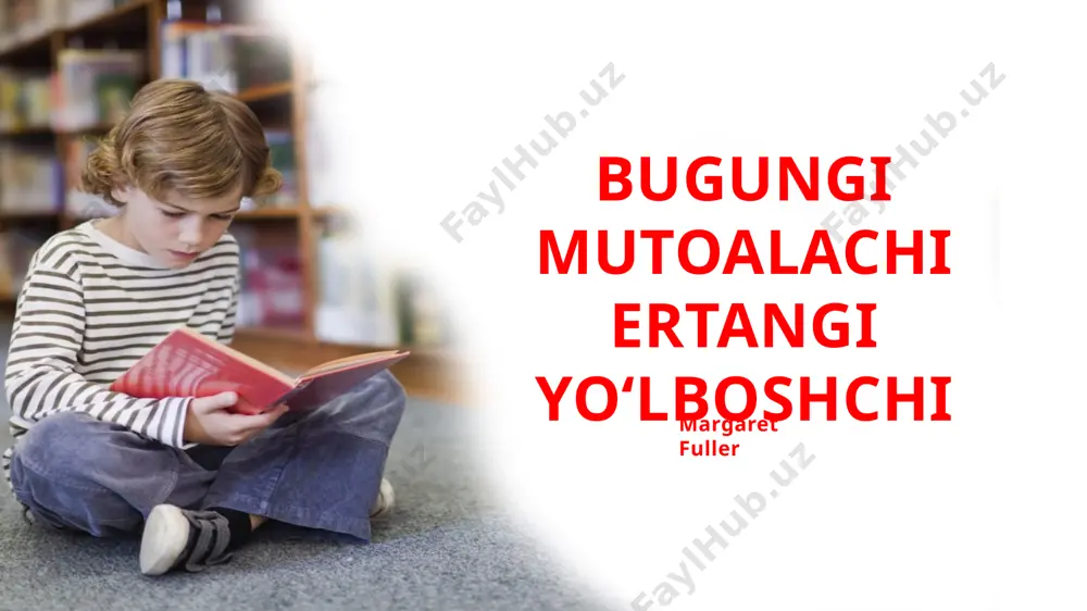h.milliy va markaziy kutubxonalari bilan hamkorlik qilish madaniy va ta’lim olish ehtiyojlarini qanoatlantirish uchun kutubxona rahbariga shart-sharoitlar yaratish maktab kutubxonasini salohiyatli, milliy adabiyotimiz va jahon adabiyotining eng sara namunalarini biladigan kadr bilan ta’minlash. maktab kutubxona rahbari ish faoliyatidagi kutubxona moddiy bazasi va undagi kamchiliklarni o‘rganib chiqish. kutubxona rahbarining ishining samaradorligini oshirish strategiyalari kutubxona rahbarida aktni joriy qilish yangi adabiyotlar va darsliklarning taqdimotini tashkillashtirish kitob yarmarkalarin tashkil etish axborot-kutubxona markazi bilan hamkorlik qilish kutubxona rahbari malakasini oshirish grantlar yutish muammo yuzasidan xorijiy tajribalar singapur amerika maktabi harbour maktabi, gonkong, kitay nansole akademiyasi, kornuoll, buyuk britaniya avtobusdagi kutubxona, rosendale boshlang'ich maktabi, london t/r amaldagi holat (o‘zbekistonda) amaldagi holat (xorijda) taklif maktabda kutubxona rahbari bakalavr darajasidagi kadrlarning kamligi aynan kutubxonachilik bo‘yicha oliy ma’lumotli mutahasislarni ishga qabul qilinishi (germaniya) kutubxonachi lavozmiga malaka talablarini qat’iy qo‘yish, ya’ni kamida bakalavr darajasida bo’lish 2. kutubxona rahbari faoliyatini yaxshilash, undagi yutuq va kamchiliklarni o‘rganishda ota-onalar, o‘qituvchi, o‘quvchi fikrlari …
