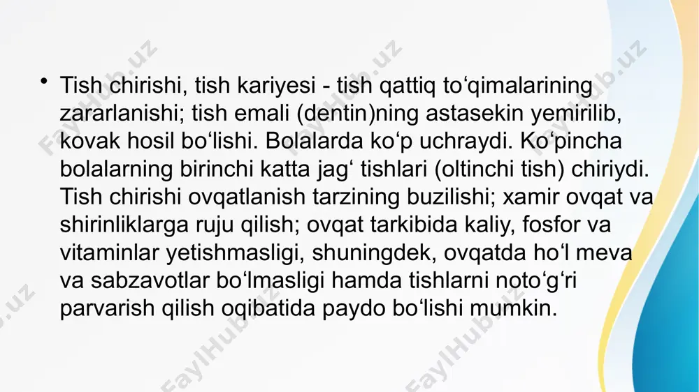 tish kasalliklari haqida ma'lumotlar - Page 4