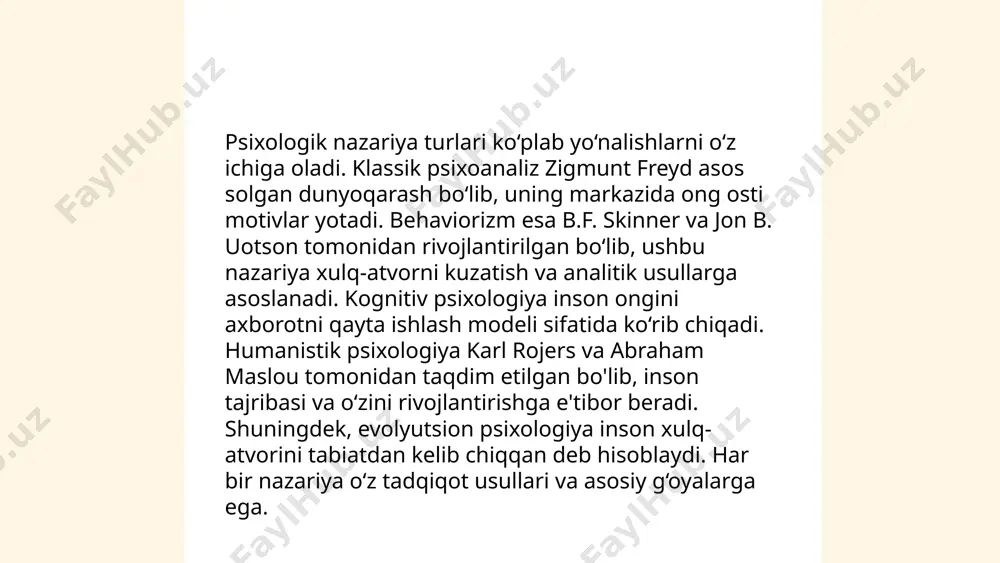 psixologik nazariyaning o'ziga xosligi - Page 5