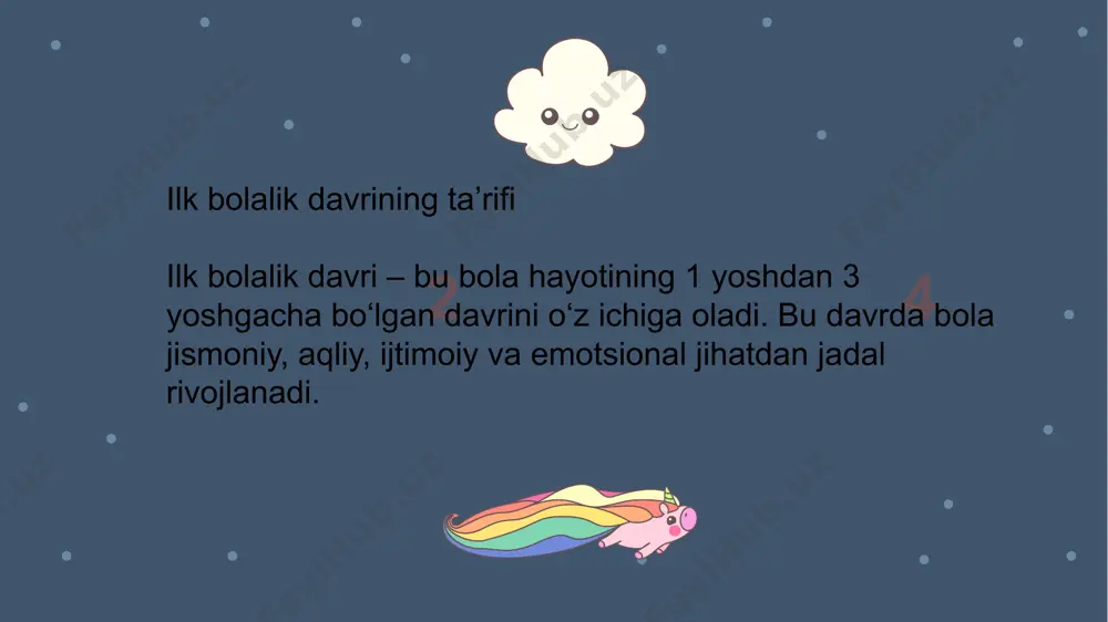 hislar bir vaqtning o‘zida sevgi va norozilik hissi bo‘lishi mumkin ota-onaning sabrli, barqaror munosabati muhim bu holat bola shaxsining shakllanish bosqichi hisoblanadi qarama-qarshi hislar bir vaqtning o‘zida sevgi va norozilik hissi bo‘lishi mumkin ota-onaning sabrli, barqaror munosabati muhim bu holat bola shaxsining shakllanish bosqichi hisoblanadi 1 3 2 ijtimoiy me’yorlarni o‘rganish bu davrda bola “mumkin” va “mumkin emas” tushunchalarini o‘rganadi atrofdagilarning harakati unga namuna bo‘ladi rivojlanish uchun ijtimoiy tajriba zarur e'tiboringiz uchun rahmat! image2.emf image3.emf image4.emf image5.emf image6.emf image7.emf image8.emf image9.jpeg image10.jpeg image11.jpeg image12.png image13.emf image14.png image15.emf image16.png image17.png image18.emf image19.emf image20.emf image21.emf image22.jpeg image23.emf image24.png image25.png image26.png image27.emf image28.emf image29.emf image30.emf image31.emf image32.emf
