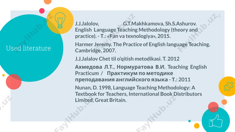 rella ‘teaching aids’. 7 teaching aids for learning a foreign language. 8 why use teaching aids ? teaching aids are various devices which can help the foreign language teacher in presenting linguistic material to his students and fixing it in their memory, in testing their knowledge of new vocabulary, grammar items, their habits and skills in using them. teaching aids are useful to: reinforce what you are saying, the spoken word promote perception and understanding ensure that your point is understood, aid memory retention through repetition signal what is important/essential, enable students to visualize or experience something that is impractical to see or do in real life engage students’ other senses in the learning process facilitate different learning styles. motivate and arouse interest. 9 teaching aids teaching aids which are at teachers’ disposal in contemporary schools may be grouped into : (1) non-mechanical aids (2) mechanical aids 10 11 whiteboard …