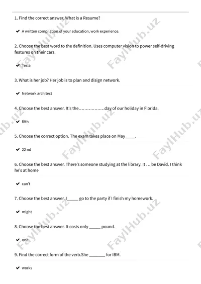 english language test — PDF