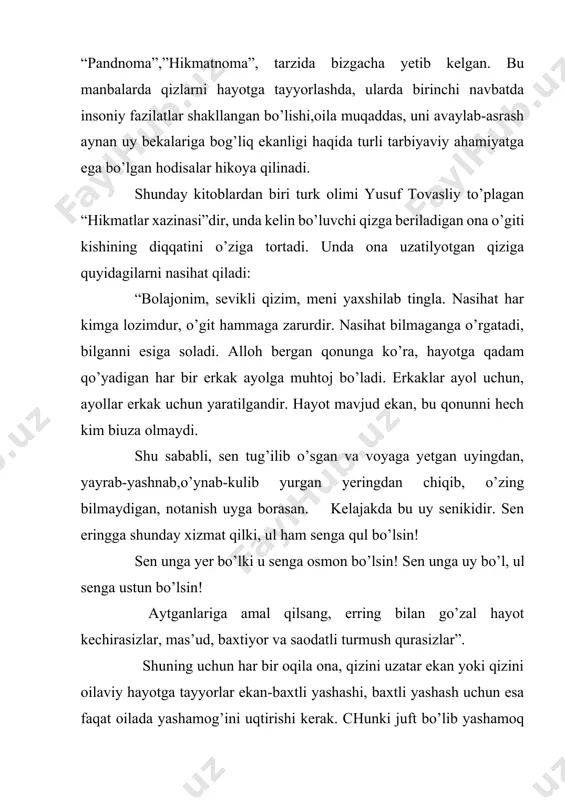 sharq mutafakkirlari merosida oila va oilaviy tarbiya masalalari - Page 4