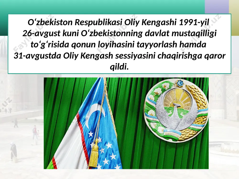 o‘zbekiston respublikasi mustaqilligining qo‘lga kiritilishi - Page 5