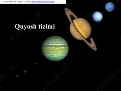 quyosh tizimi — PPT