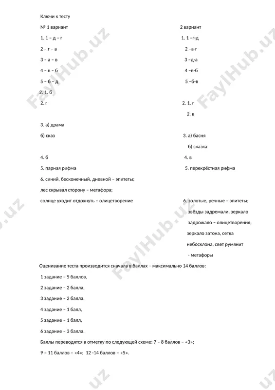 итоговый тест по русской литературе. 5 класс - Page 3