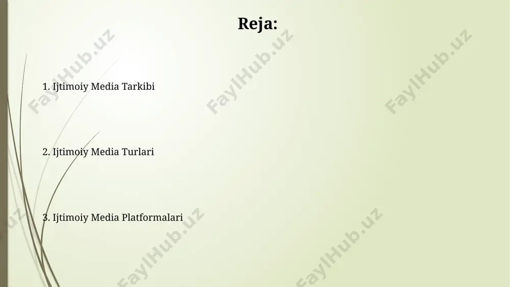 daromadlari, ma'lumotlarni to'plash va foydalanuvchilarning onlayn xulq-atvorini tahlil qilish orqali moliyalashtiriladi, bu esa ma'lumotlar xavfsizligi masalalarini keltirib chiqaradi. instagram va youtube kabi platformalar, milliardlab foydalanuvchilarga ega bo'lib, global miqyosda madaniy va ijtimoiy ta'sirga ega bo'lgan kuchli vositalar hisoblanadi. messendjerlar va onlayn aloqa vositalari messendjerlar, masalan, whatsapp yoki telegram, kuniga o'rtacha 2 milliarddan ortiq xabar almashinuvini ta'minlaydi, bu esa ularning global aloqa vositasi sifatidagi ahamiyatini ko'rsatadi. video qo'ng'iroqlar va audiochatlar kabi real vaqtli aloqa funksiyalari, onlayn aloqa vositalarining 90% dan ko'prog'ida mavjud bo'lib, masofaviy muloqotni sezilarli darajada yaxshilaydi. ijtimoiy media platformalari ijtimoiy media platformalarining 70% dan ortigʻi mobil qurilmalar orqali ishlatiladi, bu esa ularning qulayligi va kirish imkoniyatini koʻrsatadi. instagram, facebook kabi platformalarda 2023 yilga kelib video kontent isteʼmoli sezilarli darajada oshdi, bu esa marketing strategiyasini oʻzgartirish zaruratini keltirib chiqardi. podkastlar va audio-kontent platformalari podcastlar tinglovchilar soni yiliga 10% ga o'sib bormoqda va bu raqam audio-kontentga bo'lgan talabning oshishini ko'rsatadi, natijada …