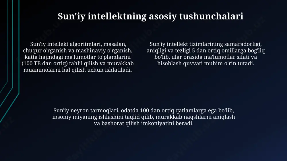 kkab sintaksis va noaniqliklar tufayli xatoliklar hali ham mavjud. mashinani tarjima qilish, his-tuyg'ularni aniqlash kabi ttiqning amaliy qo'llanmalari yillik 10 milliard dollarlik bozor hajmini tashkil etadi va tez sur'atlarda o'sib bormoqda. ttiq sohasida chuqur o'rganish texnologiyalari, xususan, transformer arxitekturalari, so'nggi 5 yilda aniqlikni 15% ga oshirdi va katta hajmdagi ma'lumotlarni qayta ishlash imkoniyatini berdi. kompyuter grafikasi va animatsiya animatsiya yaratish jarayoni, odatda, sekundiga 24-30 kadr tezligida ketma-ket rasmlarni birlashtirish orqali amalga oshiriladi va bu harakat illyuziyasini yaratadi, bu esa keyinchalik yuqori sifatli video effektlari bilan boyitilishi mumkin. kompyuter grafikasi va animatsiya sohasida poligonlar, nurbs va bezier egri chiziqlari kabi geometrik shakllar, shuningdek, tekstura xaritalari va yorug'lik effektlari kabi texnologiyalar keng qo'llaniladi, bu esa murakkab 3d modellarning yaratiilishini ta'minlaydi. kompyuter grafikasi 2d va 3d modellashtirishni, shuningdek, rasm va videolarni yaratish uchun turli xil algoritmlar va dasturiy ta'minotlardan foydalanadi, bu esa 1000 dan ortiq ranglar palitrasidan foydalanish imkonini beradi. bulutli hisoblash texnologiyalari …
