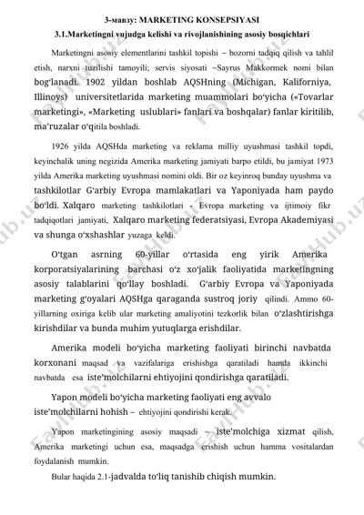 marketing konsepsiyasi — DOCX