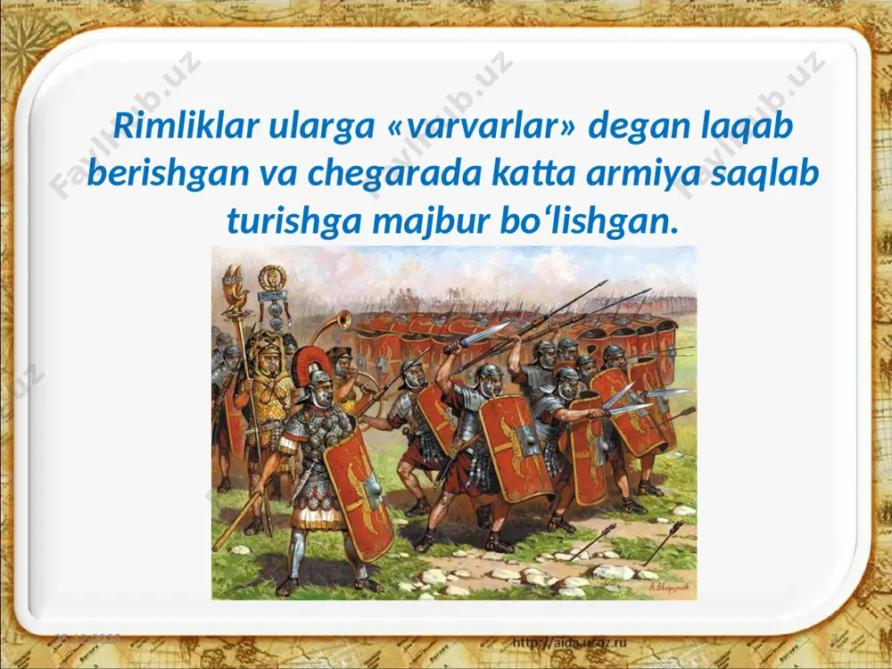 rim imperiyasining yemirilishi. 6- sinf - Page 3