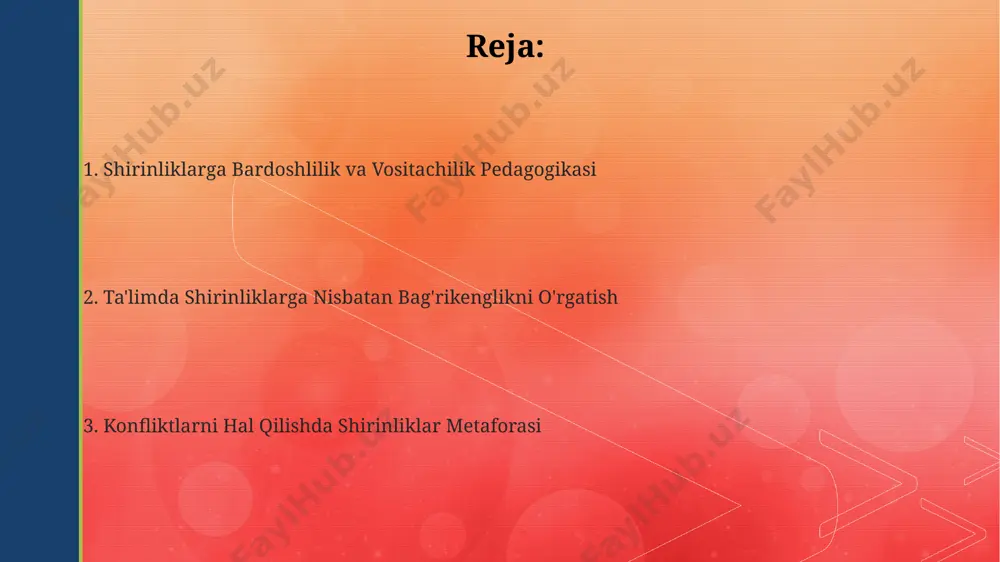 hun 3 ta asosiy pedagogik usul: empatiya o'rgatish, muloqot ko'nikmalarini rivojlantirish va konfliktlarni hal qilish strategiyasini o'rgatish. toqat qilish va qabul qilish jarayonida 5 bosqichli modelni qo'llash, konfliktlarni 80% ga kamaytirishga va muloqot samaradorligini 25% ga oshirishga yordam beradi. o'quv jarayonida toqat qilish va qabul qilish mavzusini o'rgatishda, kamida 2 ta turli madaniyat vakillarining tajribalari va nuqtai nazarlarini o'rganish muhim. o'zaro tushunish va hamkorlik guruhdagi o'quvchilarning 70% dan ortig'i o'zaro tushunish va hamkorlikka tayyor bo'lganda, o'quv natijalari sezilarli darajada yaxshilanadi, bu esa ta'lim samaradorligini oshiradi. samarali hamkorlikning 3 ta asosiy tarkibiy qismi: o'zaro hurmat, ochiq muloqot va o'zaro ishonch hisoblanadi. bular pedagogik jarayonning muhim omillari hisoblanadi. o'zaro tushunish va hamkorlikni rivojlantirish uchun kamida 5 ta turli xil o'quv uslublarini qo'llash, shuningdek, individual yondashuvni ta'minlash muhim ahamiyatga ega. konsensusga erishish yo'llari muloqotning 3 bosqichli modeli (taqdimot, muhokama, qaror) samarali konsensusga erishishda muhim ahamiyatga ega bo'lib, 90% hollarda ijobiy natijalar beradi. guruhdagi …