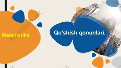 qo‘shish qonunlari — PPTX