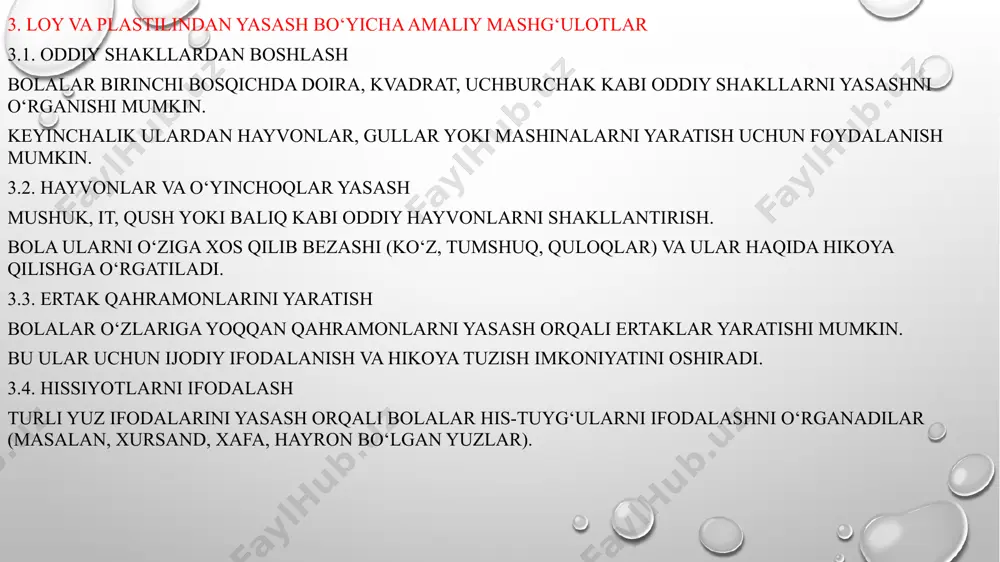 i karton, mato, qog‘oz yoki hatto tosh bilan birlashtirib, bolalar yangi tajribalar qilishlari mumkin. image2.png image3.png image1.png /docprops/thumbnail.jpeg