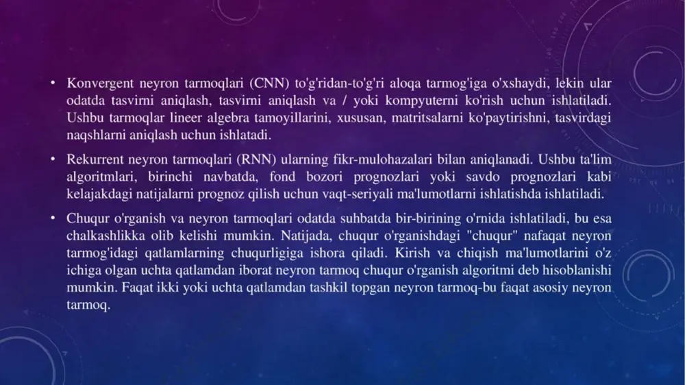 neyron tarmoqlar - Page 5