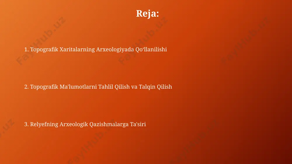 qotlarning samaradorligini oshirish surxondaryo viloyatida o'tkazilgan arxeologik qazishmalar shuni ko'rsatdiki, 1000 m² maydonni qamrab olgan topografik xaritalar ta'minot va resurslarni 10% tejashga yordam berdi. yer yuzasining balandlik farqlari haqida ma'lumot beradigan topografik xaritalar, pompeya kabi joylarda 3d modellashtirish orqali 15 ta yangi binoning qoldiqlarini aniqlashga yordam berdi. qazishmalarni hujjatlashtirish va tahlil qilish qazishmalar davomida olingan 300 dan ortiq topografik suratlar samarqand yaqinidagi afrosiyob shaharchasining 2-asrga oid qatlamiga oid muhim ma'lumotlarni taqdim etdi, shu jumladan, binolarning joylashuvini va relyef xususiyatlarini aniqlash imkonini berdi. topografik xaritalar yordamida buxoro viloyatining vabkent tumanidagi arxeologik qazishmalarda 15 ta yangi tuzilma aniqlandi, bu esa qadimgi shaharning hajmi va murakkabligi to'g'risida qo'shimcha ma'lumotlarni taqdim etdi. geografik axborot tizimlari (gat) ning qo'llanilishi taxminan 20 km² maydonni qamrab olgan buxoro yaqinidagi qazishmalar davomida, gat yordamida yer osti tuzilmalarining 15 ta turini aniqlash va ularning chuqurligini o'lchash mumkin bo'ldi. geografik axborot tizimlari (gat) yordamida o'zbekistonning samarqand viloyatida joylashgan 5-asrga oid …