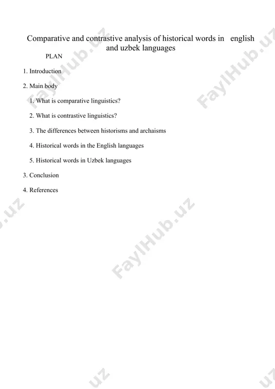 contemporary achievements of science, culture, technique and technology are being created in the country. besides on december 10, 2012 the first president of the republic of uzbekistan islam karimov signed a decree “on measures to further improve foreign language learning system”[16] all “living” languages are constantly evolving, improving and changing. they have a past, a present and a future. moreover, language always fulfills its most important meaning - it serves as a means of communication. as the language is constantly changing, many words disappear from use and new words appear. i want to explore these changes in more detail in my work. the role of language as a means of communication in society is enormous. therefore, this topic is always relevant.[12] this study examines phenomena such as archaism and historicism in english and uzbek. the purpose of the study: to study concepts - archaisms, historical words and neologisms, as well …