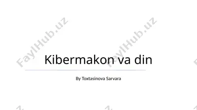 kibermakon va din — PPTX