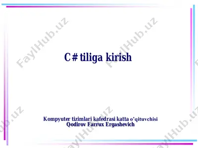 c# tiliga kirish — PDF