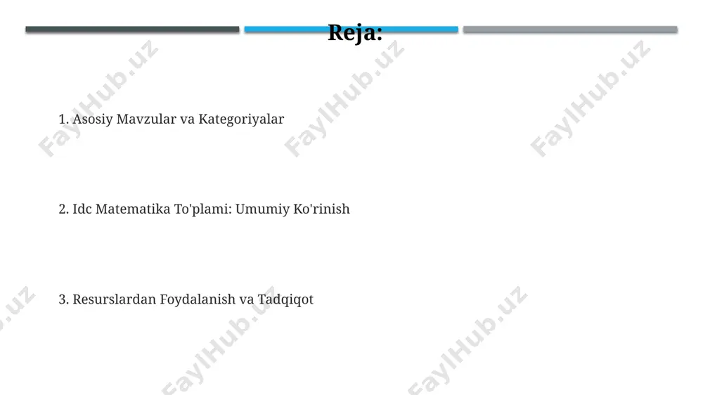 idc matematik to'plami 95% gacha aniqlikdagi natijalarni ta'minlaydi, bu esa talabalarning o'zlashtirishi va tushunish darajasini aniq baholash imkonini beradi, shuningdek ularning o'quv jarayonini optimallashtiradi. ushbu to'plamda 500 dan ortiq interaktiv mashqlar mavjud bo'lib, ular talabalarga nazariy bilimlarini amaliyotda qo'llashga yordam beradi, tushunishni chuqurlashtiradi va muammolarni hal qilish ko'nikmalarini rivojlantiradi. idc matematik to'plami 100 dan ortiq mavzuni qamrab oladi, talabalarga keng qamrovli, moslashuvchan o'quv tajribasini taqdim etadi va ularning matematik qobiliyatlarini oshiradi. xulosa ushbu boʻlimda 3 ta asosiy algebraik tenglama, 2 ta geometrik shakl va 7 ta statistik maʼlumotlar tahlili natijalari jamlangan holda taqdim etiladi. “xulosa” qismi 10 dan ortiq matematik teoremalar va 5 ta muhim natijalar boʻyicha yigʻilgan maʼlumotlarning asosiy mohiyatini qisqacha bayon qiladi. “xulosa” qismi idc toʻplamining 25 dan ortiq asosiy formulalari, 12 ta misollar yechimlari va 8 ta oʻquv materiallari boʻyicha yakuniy fikrlarni oʻz ichiga oladi. qanday qilib foydalanish mumkin? misollarni 10 tadan iborat bloklarga bo'ling va har …