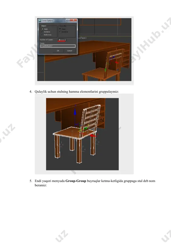3ds max dasturida turli ob’yektlar va jarayonlarni modellashtirish - Page 5
