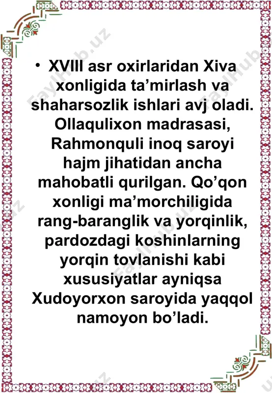 xonliklar davrida madaniy hayot - Page 3