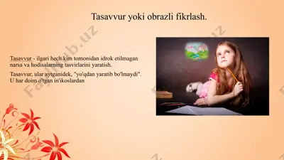 tasavvur va fikrlash — PPTX