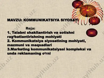 kommunikatsiya siyosati — PPTX