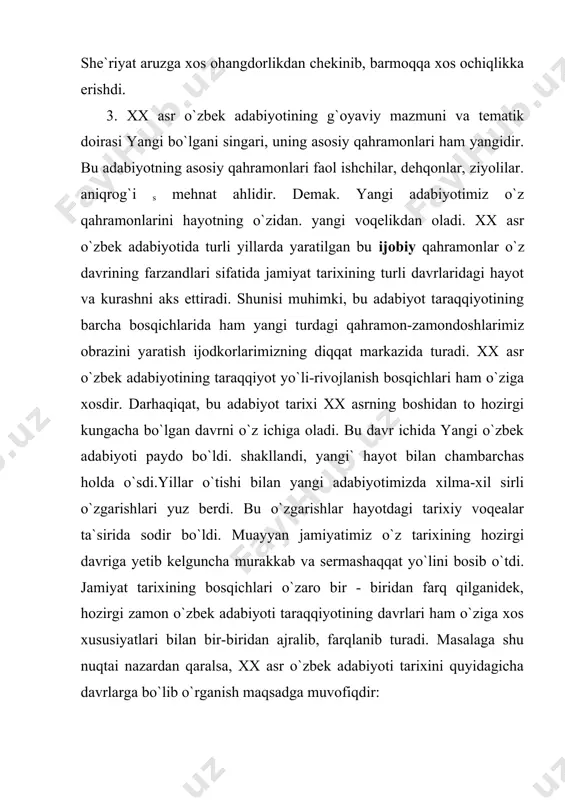 xx asr o`zbek adabiyotining o`ziga xos xususiyatlari - Page 4